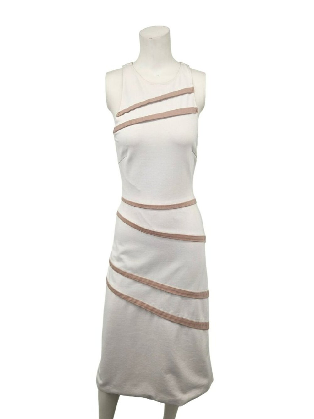 Elliatt X Revolve White Minerals Sleeveless Striped Midi Dress XS Rayon Blend